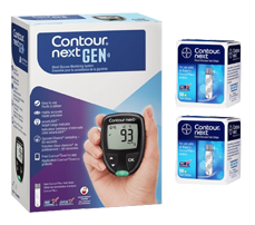 Ascensia Bayer Contour Next GEN Meter [+] NEXT 100 Test Strips For Glucose Care