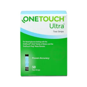 OneTouch Ultra Blue Blood Glucose Test Strips, featuring cutting-edge DoubleSure® technology that automatically checks each blood sample twice, ensuring accuracy and reliability in your results